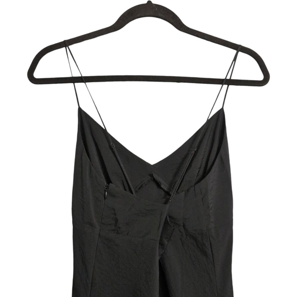 NWT Madewell Layton Midi Slip Dress Black V Neck Spaghetti Straps Size 8 - Picture 2 of 10